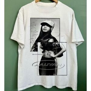 Graphic White Aaliyah Tee